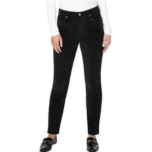 NEW Well Worn Women's 14/34 Black High Rise Corduroy Pants Inseam 31" Black